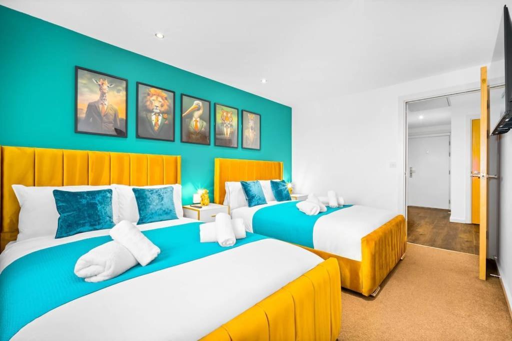 Spacious 2 Bed Apt B'Ham Cc With Parking Sleeps 7 Бирмингем Экстерьер фото