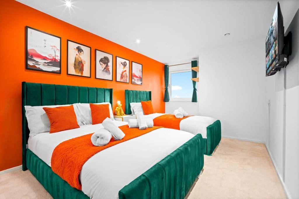 Spacious 2 Bed Apt B'Ham Cc With Parking Sleeps 7 Бирмингем Экстерьер фото